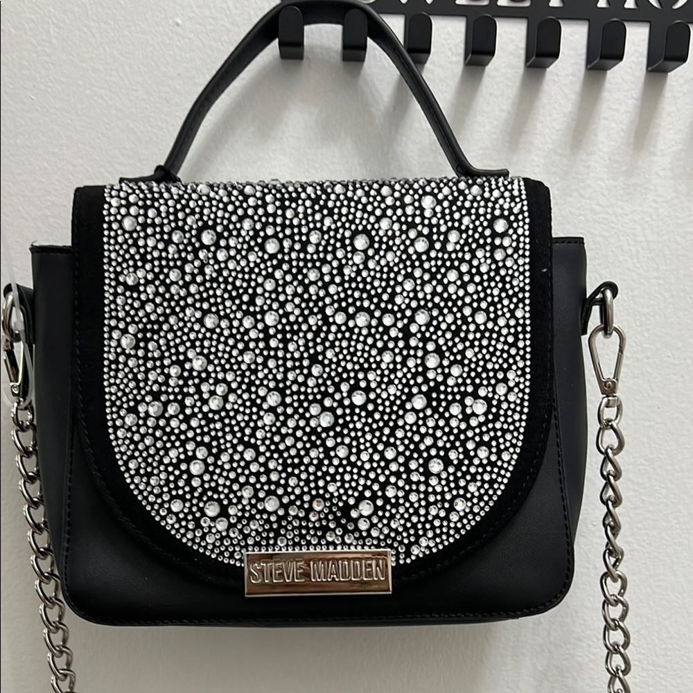 Steve Madden rhinestone black Crossbody bag